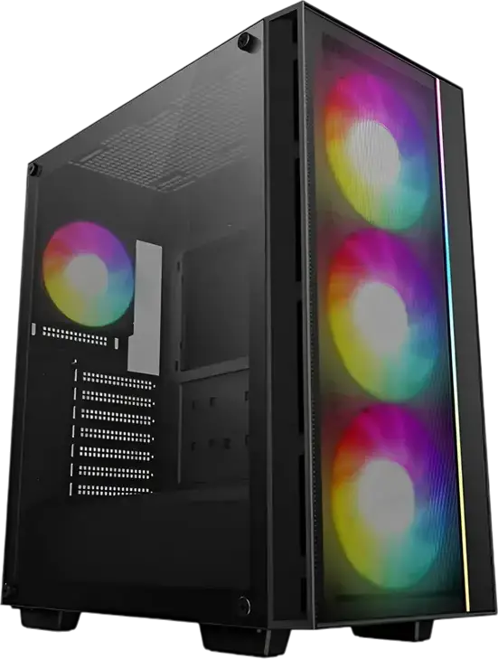 Carcasă PC Deepcool MATREXX 55 MESH V4, Midi-Tower, Fără PSU, Negru