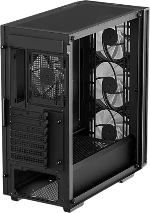 Deepcool MATREXX 55 MESH V4 Midi-Tower PC Case, Black, Tempered Glass, 4x ARGB PWM Fans, ATX/Micro-ATX/Mini-ITX, Mesh Front Panel, R-MATREXX55-BKAGA4-G-4