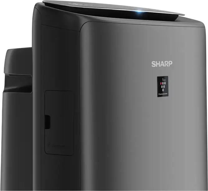 Sharp UA-KIN52E Air Purifier and Humidifier with Plasmacluster Ionization, HEPA Filter, 2.7L Water Tank, Wi-Fi Sharp Life Air, Charcoal Grey, for 38 m²