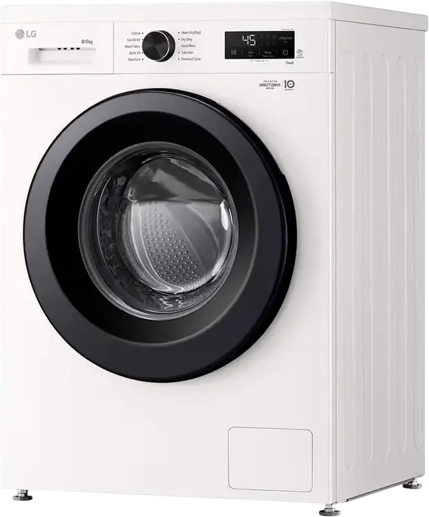 Стирально-сушильная машина LG W4X1085NWK с фронтальной загрузкой, 8кг стирка/5кг сушка, Inverter Direct Drive 6Motion, Steam, ThinQ Wi-Fi, 1400 об/мин