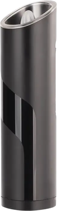 Circle Joy CJ-EG04 Electric Salt and Pepper Grinder, 25W Stainless Steel Mill, One-Touch Operation with Clear Filling Window, Black