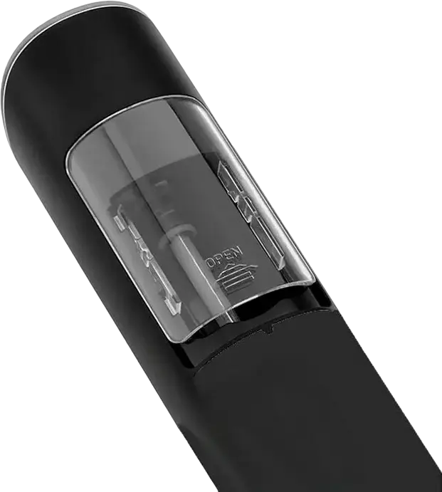 Circle Joy CJ-EG04 Electric Salt and Pepper Grinder, 25W Stainless Steel Mill, One-Touch Operation with Clear Filling Window, Black