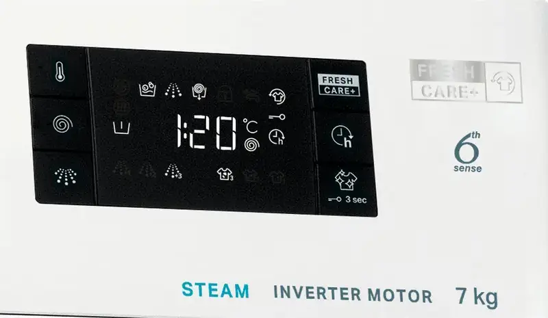 Whirlpool FFB 7469 WV EE Front-Load Washing Machine, 7 kg Capacity, 1400 rpm, Energy Class A, Inverter Motor, 6th Sense, FreshCare+, Steam Refresh, White