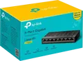 TP-Link LiteWave LS1008G 8-Port Gigabit Unmanaged Desktop Switch, 10/100/1000 Mbps RJ45, 16 Gbps Switching Capacity, Green Ethernet, Fanless, Black