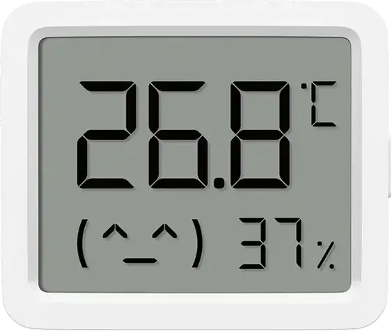 Xiaomi Smart Temperature and Humidity Monitor 3 Mini MJWSD06MMC, Bluetooth 5.0, LCD Display with Status Emoji, ABS Plastic, Desktop or Wall Mount, White