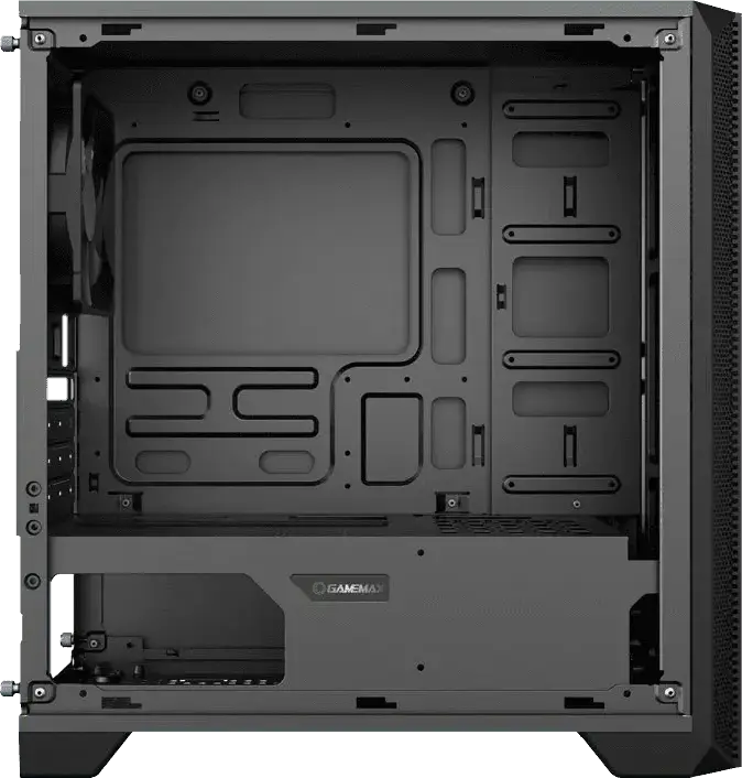 Gamemax Silent Hill H606 Carcasă Midi-Tower, Micro-ATX, Mini-ITX, Panouri Laterale cu Izolare Fonică, Șasiu Oțel Negru, Ventilator Rear 120mm, VGA 345mm