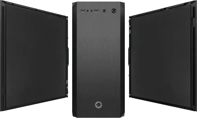 Gamemax Silent Hill H606 Carcasă Midi-Tower, Micro-ATX, Mini-ITX, Panouri Laterale cu Izolare Fonică, Șasiu Oțel Negru, Ventilator Rear 120mm, VGA 345mm