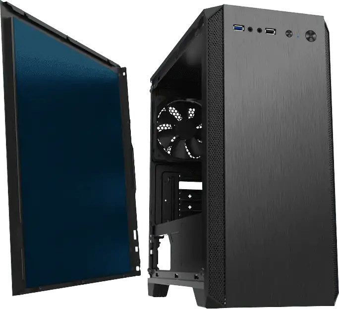 Gamemax Silent Hill H606 Carcasă Midi-Tower, Micro-ATX, Mini-ITX, Panouri Laterale cu Izolare Fonică, Șasiu Oțel Negru, Ventilator Rear 120mm, VGA 345mm