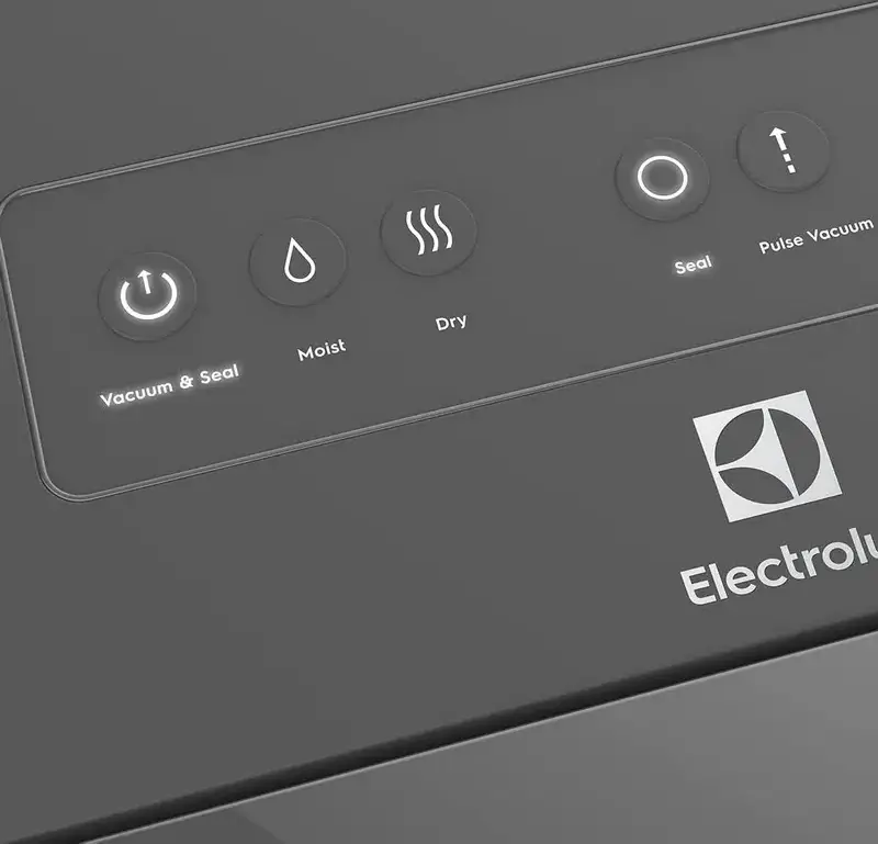 Electrolux Explore E6VS1-6AG Vacuum Sealer, Stainless Steel, 100W, Pre-set Moist and Dry Settings, Adjustable Double Seal, Pulse Vacuum, Architect Grey