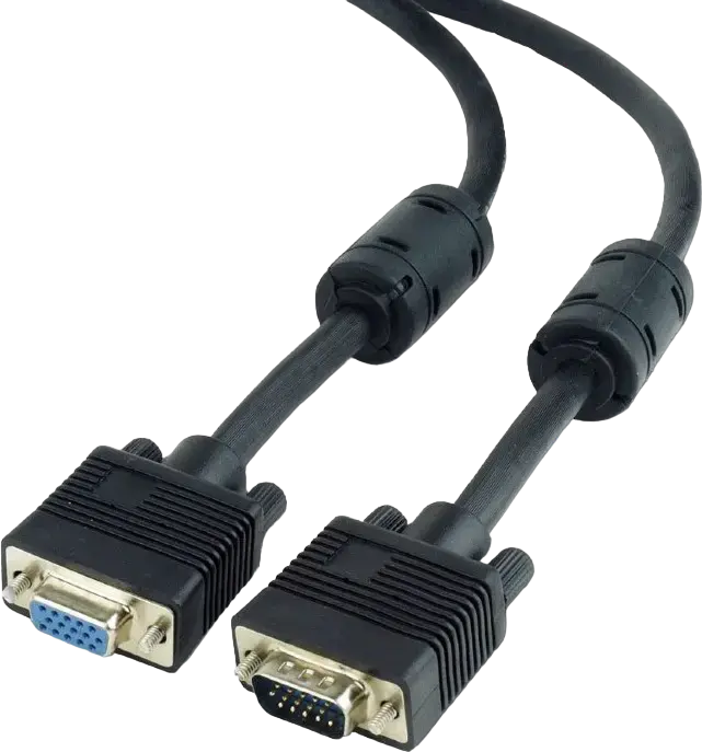Cablu Extensie VGA Cablexpert CC-PPVGAX-6B, VGA Mascul la VGA Femela, 1.8m, Negru, Transmisie Semnal Video Clar pentru Monitoare si Projectoare