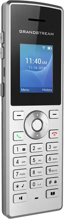 Grandstream WP810 Portable Cordless Wi-Fi IP Phone, Dual-band 802.11ac, 2 SIP Accounts, HD Voice, Noise Shield, Color TFT LCD, Silver