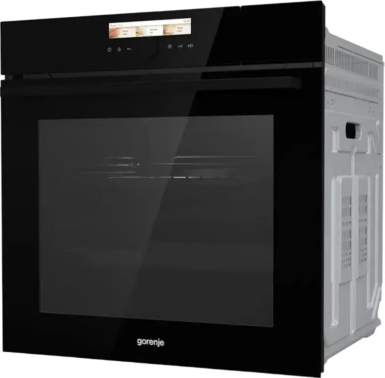 Gorenje BCS 798 S24BG Built-in Combined Steam Oven, Black, 73L, A+ Energy Class, ProCook Sensor, AquaClean, MultiFlow 360, SilverMatte Enamel