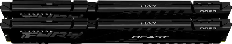 Kingston FURY Beast DDR5 32GB Kit (2x16GB) 6800MHz CL34 RAM KF560C36BBE2K2-32, Intel XMP 3.0, AMD EXPO, Low-Profile Aluminum Heat Spreader, Black