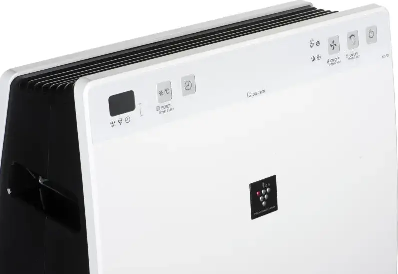 Sharp KCF32EUW Air Purifier and Humidifier with Plasmacluster Ionization, 3-Stage HEPA Filtration, LED Display, for rooms up to 21 m², White