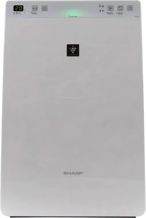 Sharp KCF32EUW Air Purifier and Humidifier with Plasmacluster Ionization, 3-Stage HEPA Filtration, LED Display, for rooms up to 21 m², White