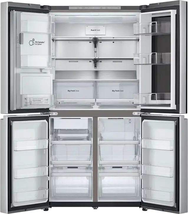 Frigider LG GMG960MBEE Side-by-Side, 610L, InstaView Door-in-Door, No Frost, Compressor Smart Inverter, Dispenser Apa si Gheață, ThinQ Wi-Fi, Argintiu