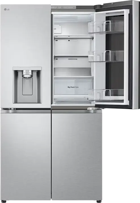 Frigider LG GMG960MBEE Side-by-Side, 610L, InstaView Door-in-Door, No Frost, Compressor Smart Inverter, Dispenser Apa si Gheață, ThinQ Wi-Fi, Argintiu