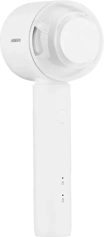 Ardesto LSH-Y1 Fabric Shaver Lint Remover, White, Stainless Steel Blades, 8500 rpm, 1500 mAh Lithium Battery, USB Type-C Charging, LED Indicator