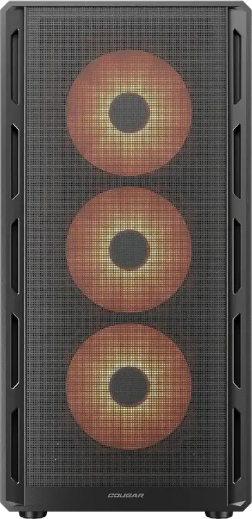 Корпус Cougar Airface Pure PRO Mid Tower ATX, Черный, 4 ARGB PWM вентилятора 120мм, USB 3.2 Gen 2 Type-C, поддержка GPU до 320мм, CGR-2GA5B-P