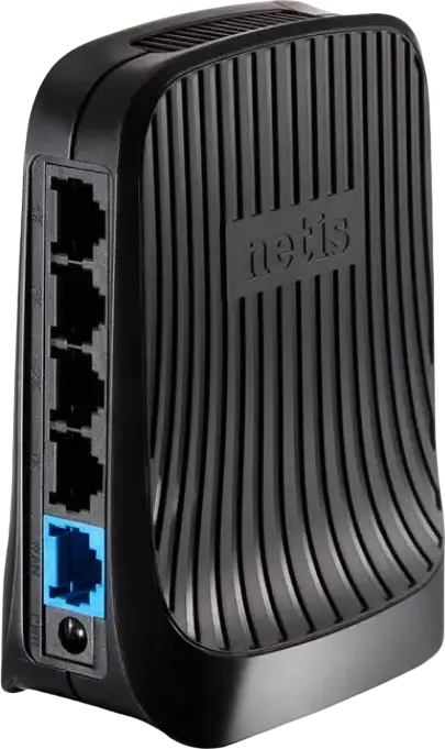 Router Wireless N Netis WF2420 300 Mbps, 2.4 GHz, 4 Porturi LAN, Moduri AP Repeater Client, Doua Antene Interne 4dBi, Design Slim - Negru