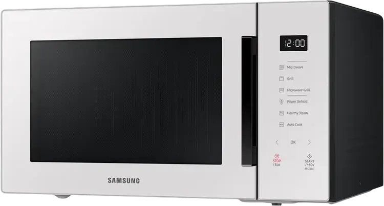 Samsung Bespoke MG30T5018UE/ET Combination Microwave with Grill, 30L, 1400W Microwave, 1500W Grill, Ceramic Inside, Healthy Steam, Glass Touch Control