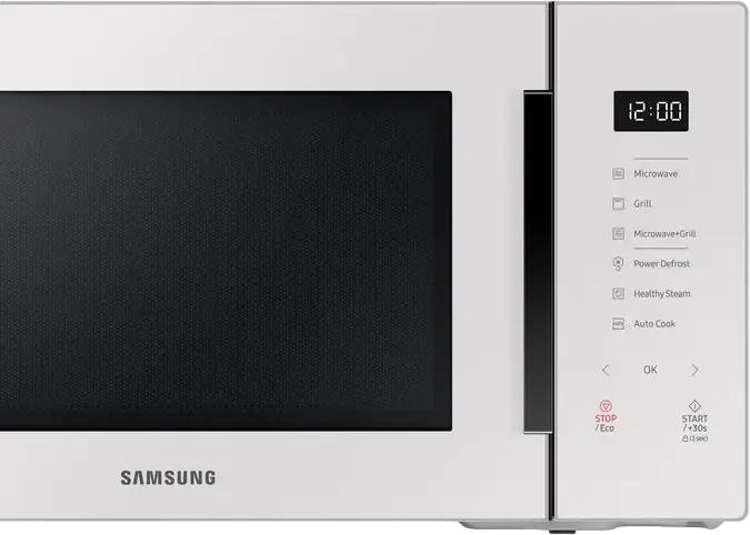 Samsung Bespoke MG30T5018UE/ET Combination Microwave with Grill, 30L, 1400W Microwave, 1500W Grill, Ceramic Inside, Healthy Steam, Glass Touch Control