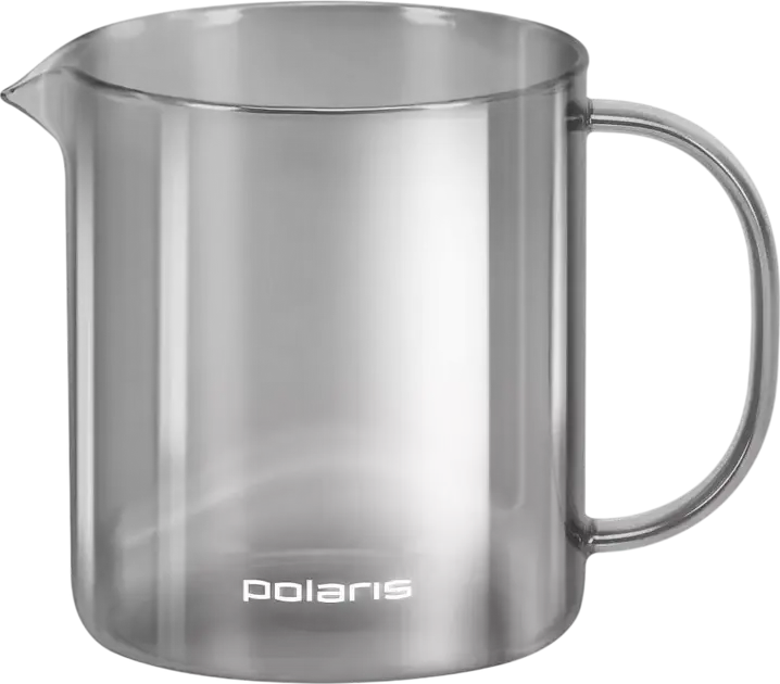 Polaris Graphit-1000TP French Press Tea Maker, 1L Heat Resistant Glass Carafe with Metal Mesh Infuser, Grey
