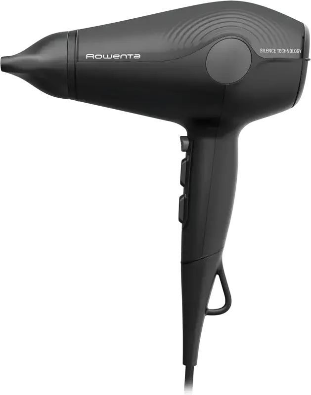 Rowenta CV6430F0 Ultra Silence Hair Dryer, 2100W, Ionization, Cold Air Shot, 3 Temperature & 2 Airflow Settings, Diffuser and Concentrator, Black