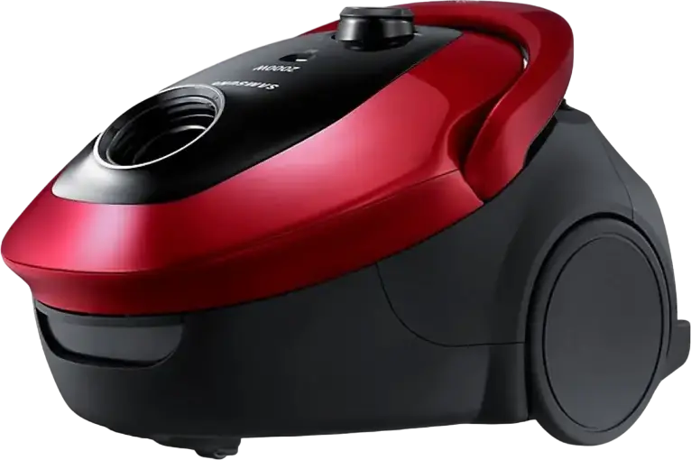Samsung VC20M257AWR Bagged Vacuum Cleaner, 2000W, 460W Suction, 2.5L Dust Bag, HEPA 13 Filter, EZClean Cyclone Technology, Red/Black