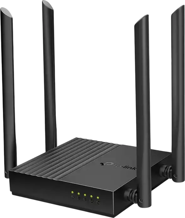 TP-Link Archer C64 AC1200 Wireless Dual Band Gigabit Router, MU-MIMO, Beamforming, WPA3 Security, 4 External Antennas, OneMesh, Black