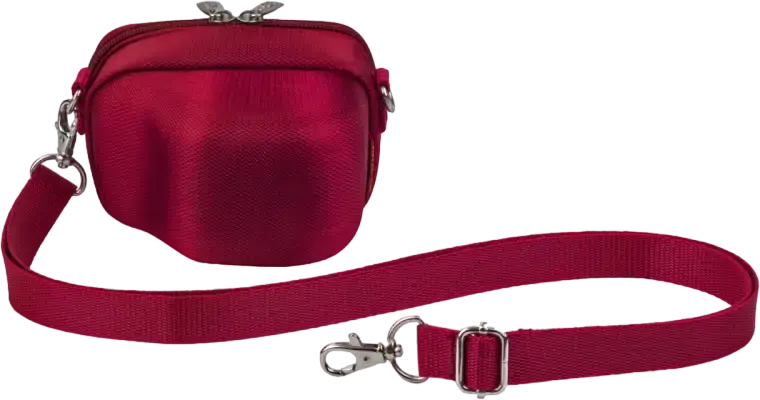 Rivacase 7117-XS Digital Case for High/Ultra Zoom and Compact Camcorders, EVA Shock Absorbing Padding, Polyester, Red, with Shoulder Strap