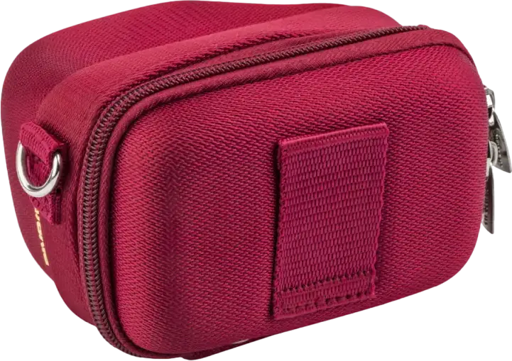 Rivacase 7117-XS Digital Case for High/Ultra Zoom and Compact Camcorders, EVA Shock Absorbing Padding, Polyester, Red, with Shoulder Strap