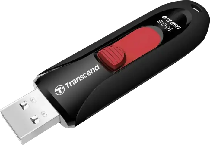 Stick USB Transcend JetFlash 590 USB 2.0, Conector Retractabil fara Capac, Plastic ABS, Indicator LED, Compatibil cu Windows, macOS, Linux