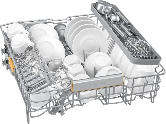 Samsung DW60DG760B00U1 Fully Built-in Dishwasher, 13 Place Settings, Energy Class B, WaterJet Clean, Auto Open Door, SmartThings Wi-Fi, AquaStop, White