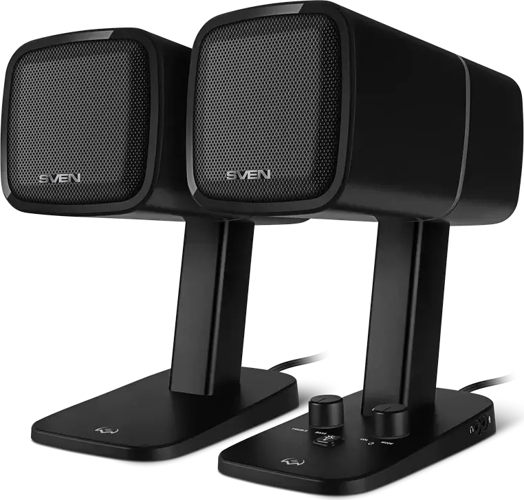 SVEN G600 Multimedia 2.0 Gaming Speaker System, 30W RMS, Bluetooth Wireless Streaming, Dynamic RGB Lighting, Bass Reflex, DSP Audio, Black