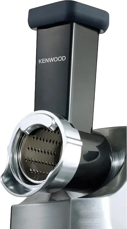 Мясорубка Kenwood MG 516, 1600 Вт, производительность 2 кг/мин, корпус из литого алюминия, 3 решетки, овощерезка с 4 дисками, серебристый
