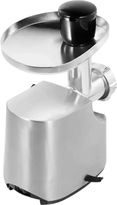 Мясорубка Kenwood MG 516, 1600 Вт, производительность 2 кг/мин, корпус из литого алюминия, 3 решетки, овощерезка с 4 дисками, серебристый