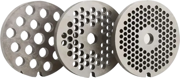 Мясорубка Kenwood MG 516, 1600 Вт, производительность 2 кг/мин, корпус из литого алюминия, 3 решетки, овощерезка с 4 дисками, серебристый