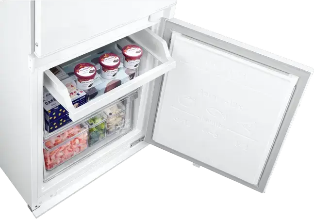 Samsung BRB70F30AES0EO Built-in Refrigerator with Bottom Freezer, 298L Net Volume, Twin Cooling Plus, No Frost, WiFi SmartThings, AI Energy, White