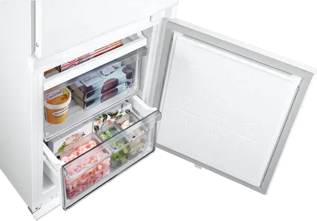 Samsung BRB70F30AES0EO Built-in Refrigerator with Bottom Freezer, 298L Net Volume, Twin Cooling Plus, No Frost, WiFi SmartThings, AI Energy, White