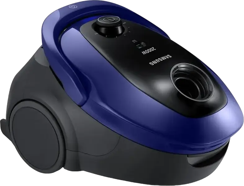 Samsung VC20M255AWB/UK VC2500 Bagged Cylinder Vacuum Cleaner, 2000W, 460W Suction, 2.5L Dust Bag, HEPA 13 Filter, EZClean Cyclone, Blue/Black