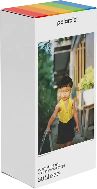 Cartus Foto Polaroid Hi-Print 4x6, Hartie 102 x 152 mm, Transfer Termic Dye Diffusion, 80 foi, Carcasa din Plastic Reciclat