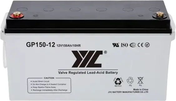 JYC GP200-12 VRLA AGM Battery 12V 150Ah Deep Cycle Maintenance-Free for UPS, Solar, Backup Power, M8 Terminal, 522x240x221mm