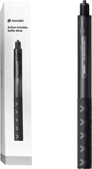 Insta360 Action Invisible Selfie Stick, Carbon Fiber Extendable Pole 28cm to 100cm, Lightweight Black for X4, X3, ONE RS, GO 3S, Third-Person Perspective