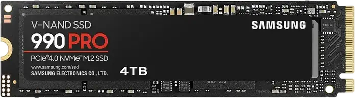 Samsung 990 PRO 4TB M.2 NVMe PCIe Gen 4.0 x4 SSD MZ-V9P4T0BW, Up to 7450MB/s Read, 6900MB/s Write, 3D TLC V-NAND, PS5 Compatible