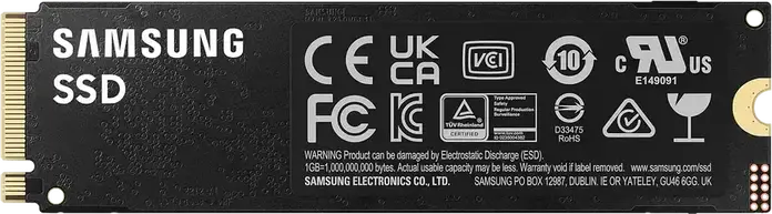 Samsung 990 PRO 4TB M.2 NVMe PCIe Gen 4.0 x4 SSD MZ-V9P4T0BW, Up to 7450MB/s Read, 6900MB/s Write, 3D TLC V-NAND, PS5 Compatible