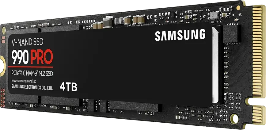 Samsung 990 PRO 4TB M.2 NVMe PCIe Gen 4.0 x4 SSD MZ-V9P4T0BW, Up to 7450MB/s Read, 6900MB/s Write, 3D TLC V-NAND, PS5 Compatible