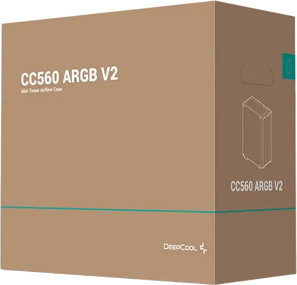 Deepcool CC560 ARGB V2 Midi-Tower PC Case, Black, Tempered Glass, Mesh Front, 4x 120mm ARGB Fans, E-ATX Support, 360mm Radiator Support