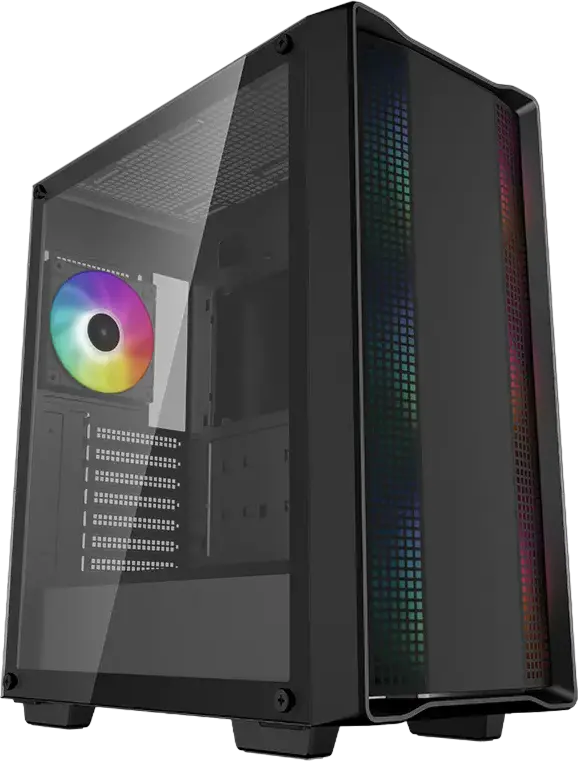 Carcasă PC Deepcool CC560  ARGB V2, Midi-Tower, Fără PSU, Negru