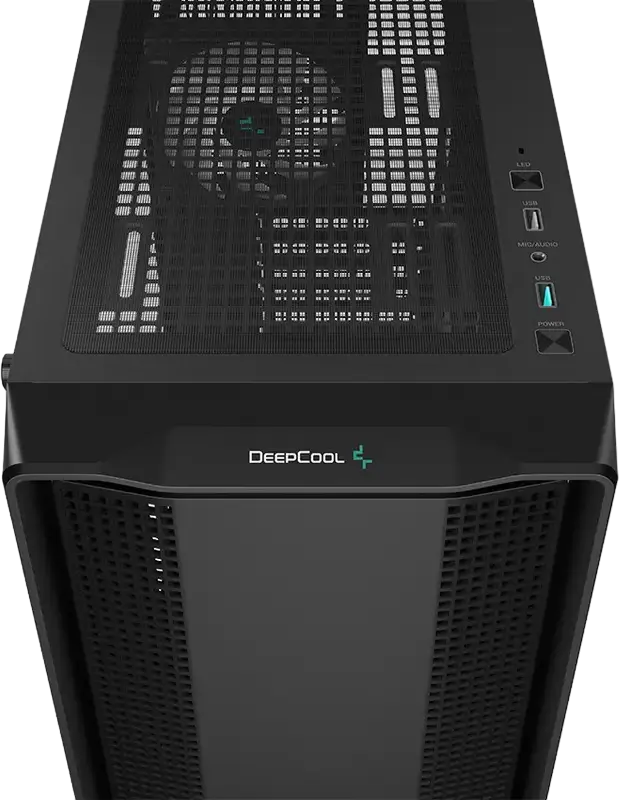 Deepcool CC560 ARGB V2 Midi-Tower PC Case, Black, Tempered Glass, Mesh Front, 4x 120mm ARGB Fans, E-ATX Support, 360mm Radiator Support